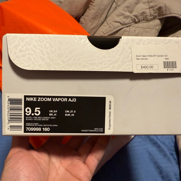 Nike Zoom Vapor AJ3 x Roger Federer Tennis Shoe - Picture 2 of 10